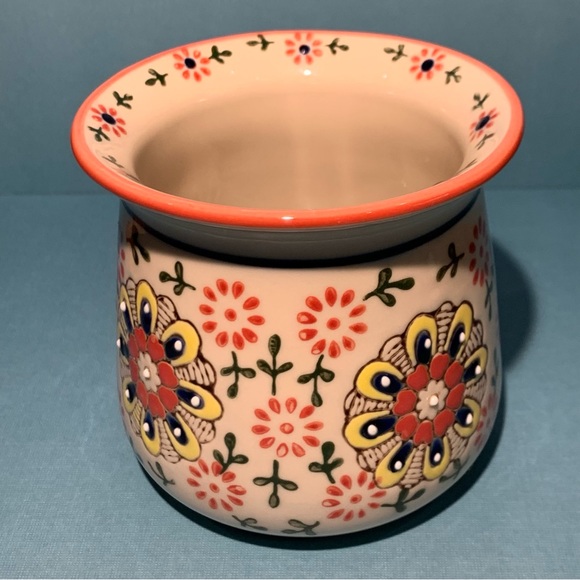 Farmer's Ceramic Mug Yokohama Studio Crafted HandPainted Floral Raised Dot Japan - Picture 8 of 9